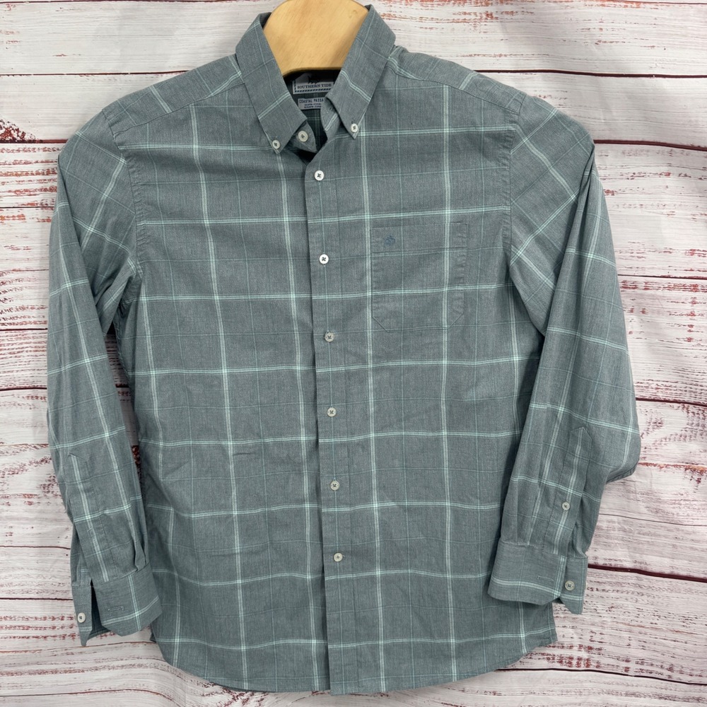 Southern Tide Coastal Passage Shirt Mens Medium Long Sleeve Button Down‎ Plaid